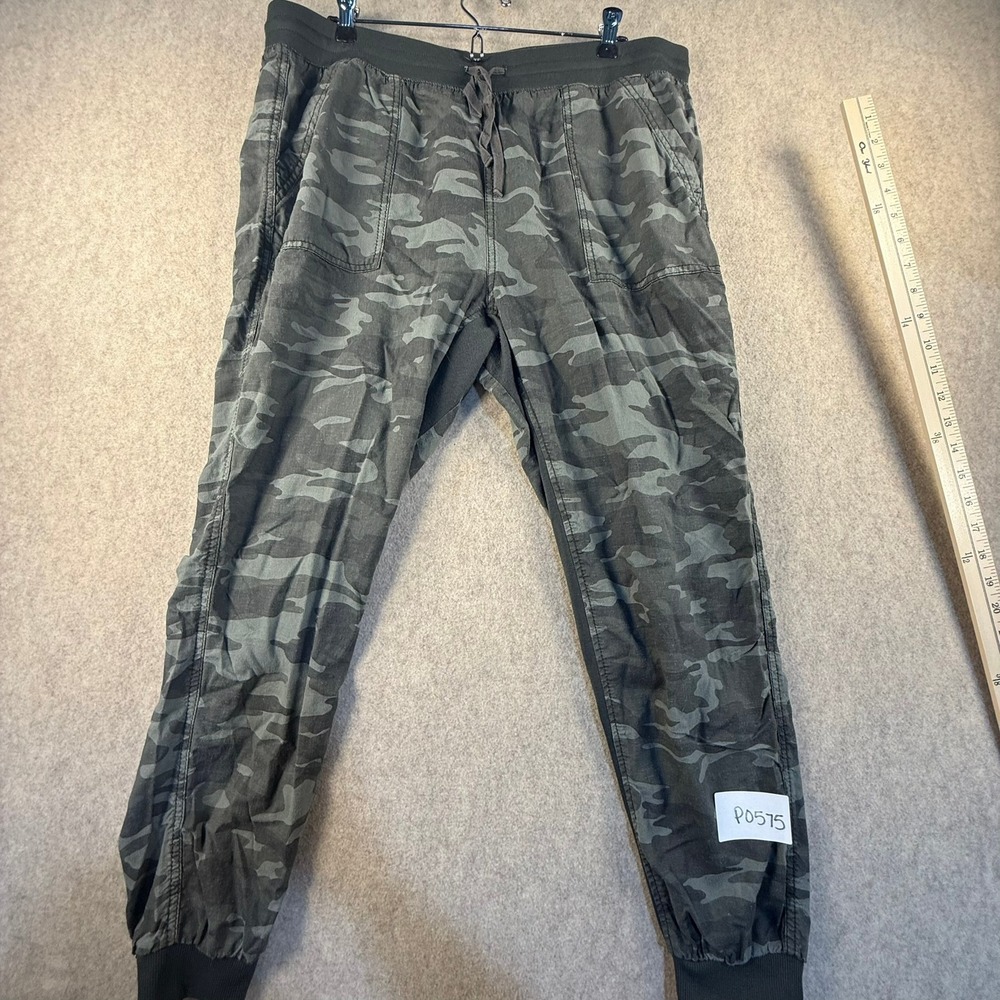 Seven7 Camo Joggers Mens Large Grey Charcoal Camouflage Drawstring‎ Cargo Pants